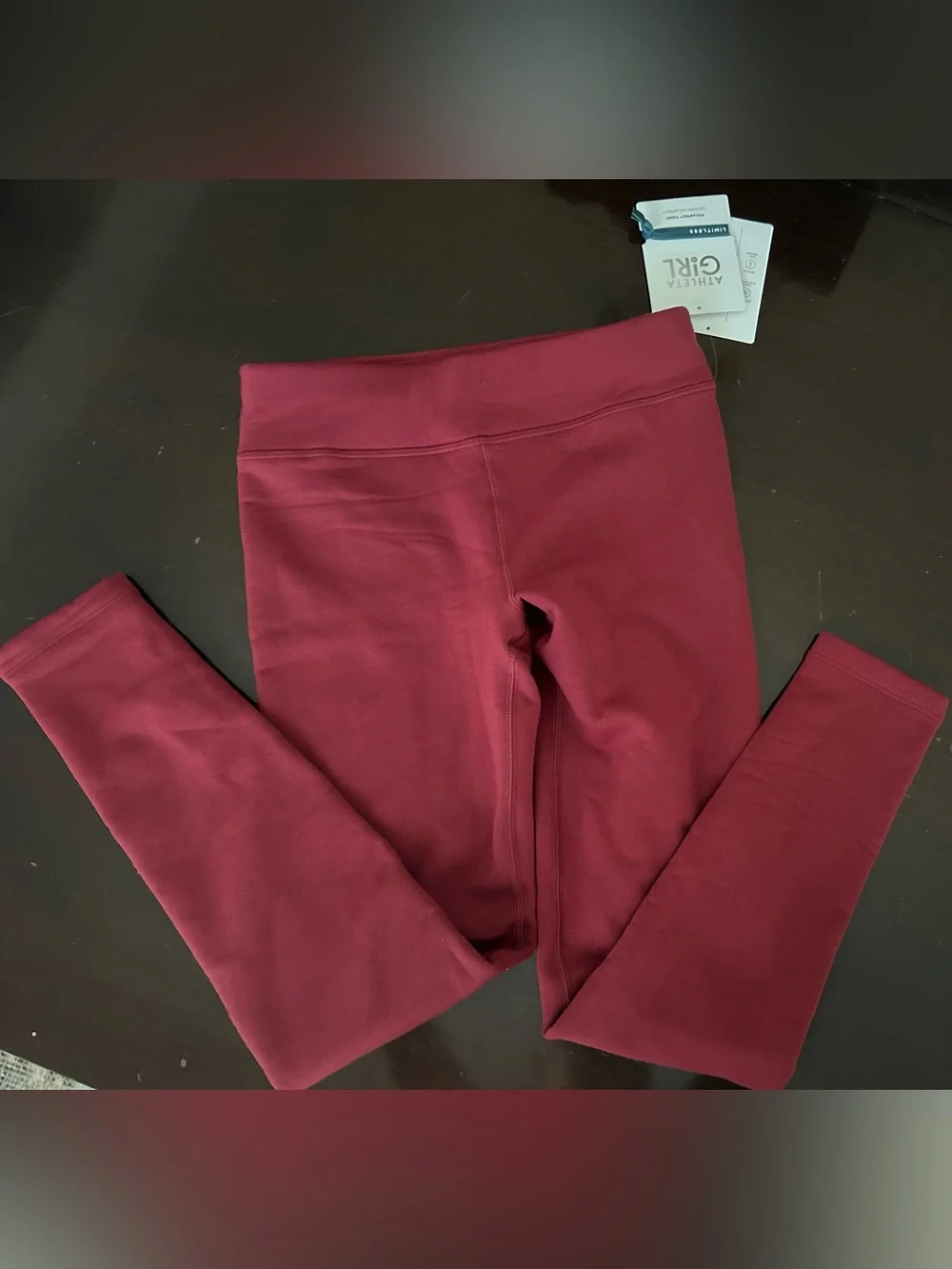 NWT Athleta Girl Maroon Polartec Performance Leggings